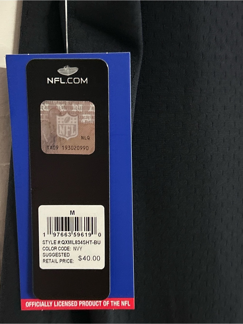 NFL Men’s Jersey in Navy Blue